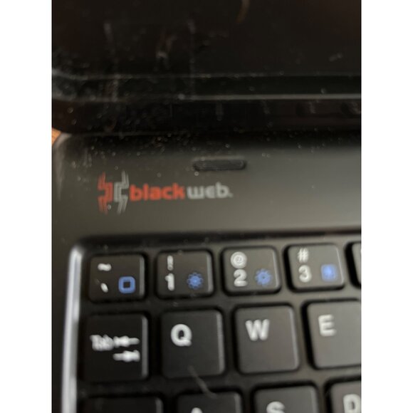 Black Web screen rotating black keyboard for IPad mini - Picture 3 of 5